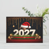 メリークリスマス&ハッピーニューイヤー2027 招待状 (スタンド正面)