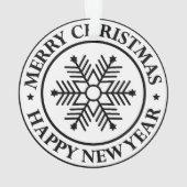 メリークリスマス&ハッピーニューイヤー! オーナメント (裏面)