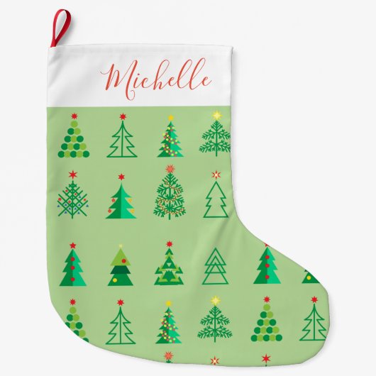 メリークリスマス&ハッピーニューイヤー！オーナメント ラージクリスマスストッキング (正面)