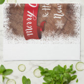 メリークリスマス&ハッピーニューイヤー キッチンタオル (折り畳み)