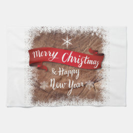 メリークリスマス&ハッピーニューイヤー キッチンタオル