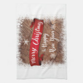 メリークリスマス&ハッピーニューイヤー キッチンタオル (縦)
