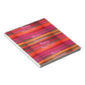 メリークリスマス ハッピーニューイヤー キャンバス カラー デザイン ノートパッド (アングル)