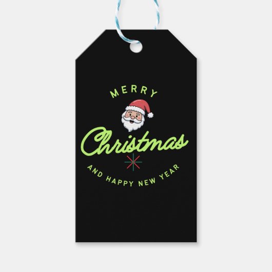 メリークリスマス&ハッピーニューイヤー ギフトタグ (正面)