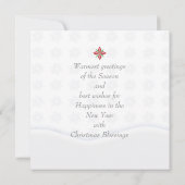 メリークリスマス&ハッピーニューイヤー！クリスマスホワイトカード (裏面)