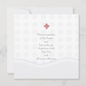 メリークリスマス&ハッピーニューイヤー!クリスマスホワイトカード (裏面)