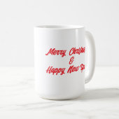 メリークリスマス&ハッピーニューイヤー コーヒーマグカップ (正面右)