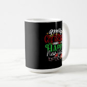 メリークリスマス&ハッピーニューイヤー コーヒーマグカップ (正面右)