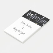 メリークリスマス&ハッピーニューイヤー,シャンパンワイン ポストイット (アングル)