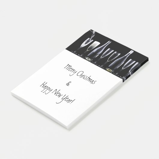 メリークリスマス&ハッピーニューイヤー,シャンパンワイン ポストイット (アングル)