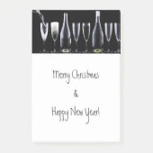 メリークリスマス&ハッピーニューイヤー,シャンパンワイン ポストイット (正面)