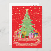 メリークリスマス&ハッピーニューイヤー シーズンカード (正面/裏面)