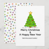 メリークリスマス＆ハッピーニューイヤー シーズンカード (正面/裏面)