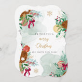 メリークリスマス&ハッピーニューイヤー シーズンカード (正面/裏面)