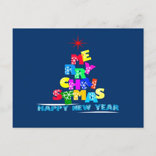 メリークリスマス ハッピーニューイヤー シーズンポストカード (正面)