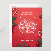 メリークリスマス&ハッピーニューイヤー シーズンポストカード (正面/裏面)