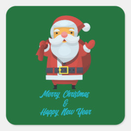 メリークリスマス＆ハッピーニューイヤー スクエアシール