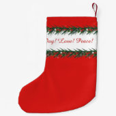 メリークリスマス&ハッピーニューイヤー！スコットランドパターン スモールクリスマスストッキング (裏面)