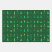 メリークリスマス&ハッピーニューイヤー！スコットランドパターン ラッピングペーパーシート (正面3)