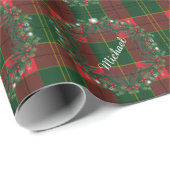 メリークリスマス&ハッピーニューイヤー!スコットランド柄 ラッピングペーパー (ロールコーナー)