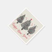 メリークリスマス&ハッピーニューイヤー スタンダードカクテルナプキン (角)