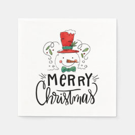 メリークリスマス&ハッピーニューイヤー スタンダードカクテルナプキン