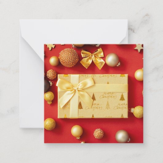 メリークリスマス＆ハッピーニューイヤー ノートカード (正面)