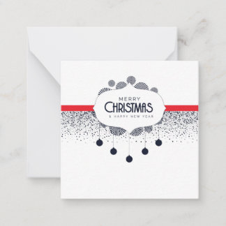 メリークリスマス&ハッピーニューイヤー – ホリデーカード ノートカード