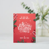 メリークリスマス&ハッピーニューイヤー ポストカード (スタンド正面)