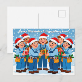 メリークリスマス&ハッピーニューイヤー! ポストカード