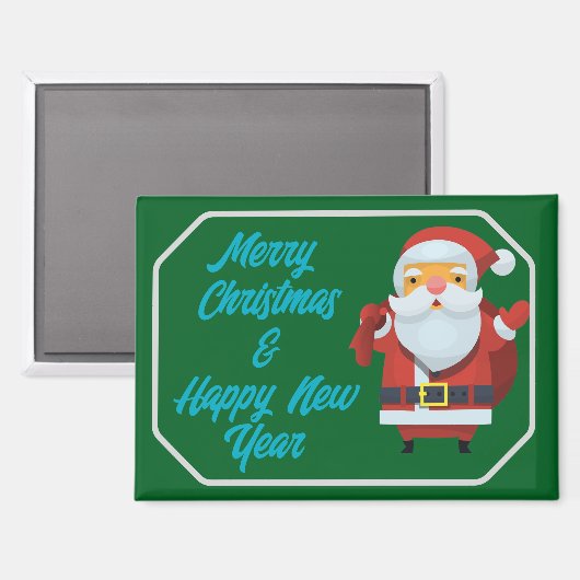 メリークリスマス&ハッピーニューイヤー マグネット (正面/裏面)