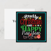 メリークリスマス&ハッピーニューイヤー 招待状 (正面/裏面)