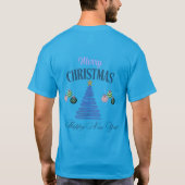 メリークリスマス＆ハッピーニューイヤー 挨拶デザイン Tシャツ (裏面)