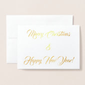 メリークリスマス＆ハッピーニューイヤー！ 箔カード (封筒付き正面)