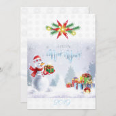 メリークリスマス&ハッピーニューイヤー!雪だるま20X (正面/裏面)