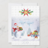 メリークリスマス&ハッピーニューイヤー！雪だるま20X (正面)