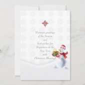 メリークリスマス&ハッピーニューイヤー！雪だるま20X (裏面)