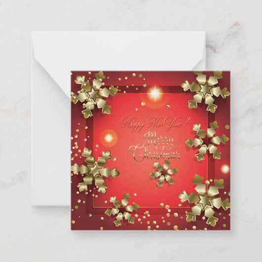 メリークリスマス&ハッピーニューイヤー!2025クリスマス ノートカード (正面)