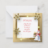 メリークリスマス&ハッピーニューイヤー!2025クリスマス ノートカード (裏面)