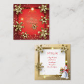 メリークリスマス&ハッピーニューイヤー!2025クリスマス ノートカード (正面/裏面)