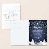 メリークリスマス&ハッピーニューイヤー!2025年冬雪 箔カード (ディスプレー)