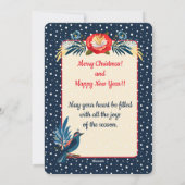 メリークリスマス＆ハッピーニューイヤー！ 2025 青い鳥 シーズンカード (裏面)