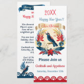 メリークリスマス＆ハッピーニューイヤー！2025 青い鳥 招待状 (正面/裏面)