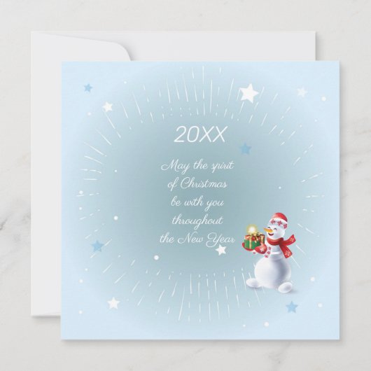 メリークリスマス&ハッピーニューイヤー！2026クリスマス ノートカード (裏面)