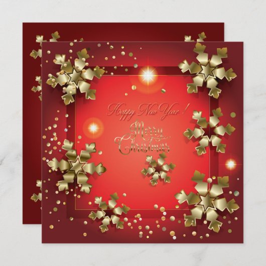 メリークリスマス&ハッピーニューイヤー!2026クリスマス ノートカード (正面/裏面)