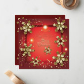 メリークリスマス&ハッピーニューイヤー！2026クリスマス ノートカード (正面/裏面インサイチュ)