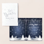 メリークリスマス&ハッピーニューイヤー!2026年冬雪 箔カード (ディスプレー)