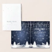 メリークリスマス&ハッピーニューイヤー!2026年冬雪 箔カード (ディスプレー)