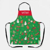 メリークリスマス&ハッピーニューイヤー！20XXクリスマス雪 エプロン (正面)