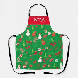 メリークリスマス&ハッピーニューイヤー！20XXクリスマス雪 エプロン